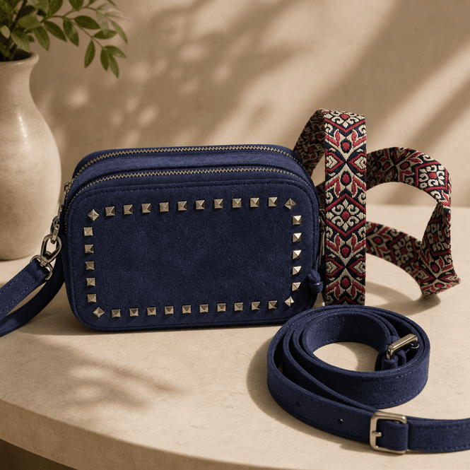 Hovedbilde Endless Blå Skinn Veske med studs