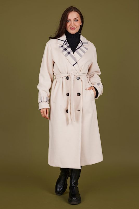 Trenchcoat med ruter