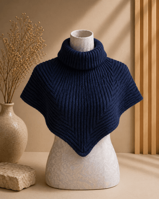 Hovedbilde Bibba Hals med poncho blå