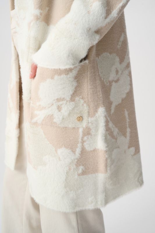 Jacquard long cardigan