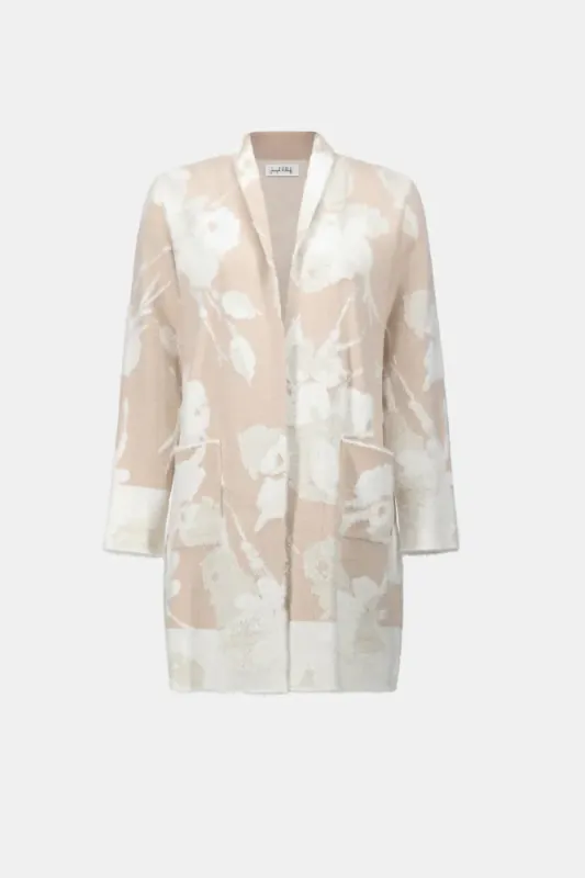 Jacquard long cardigan