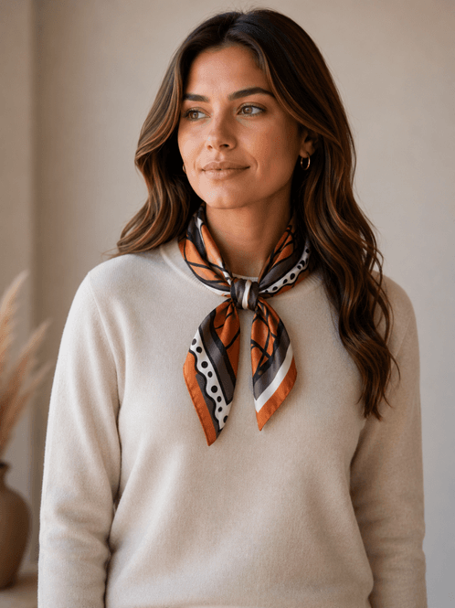 Hovedbilde Orange silke skjerf