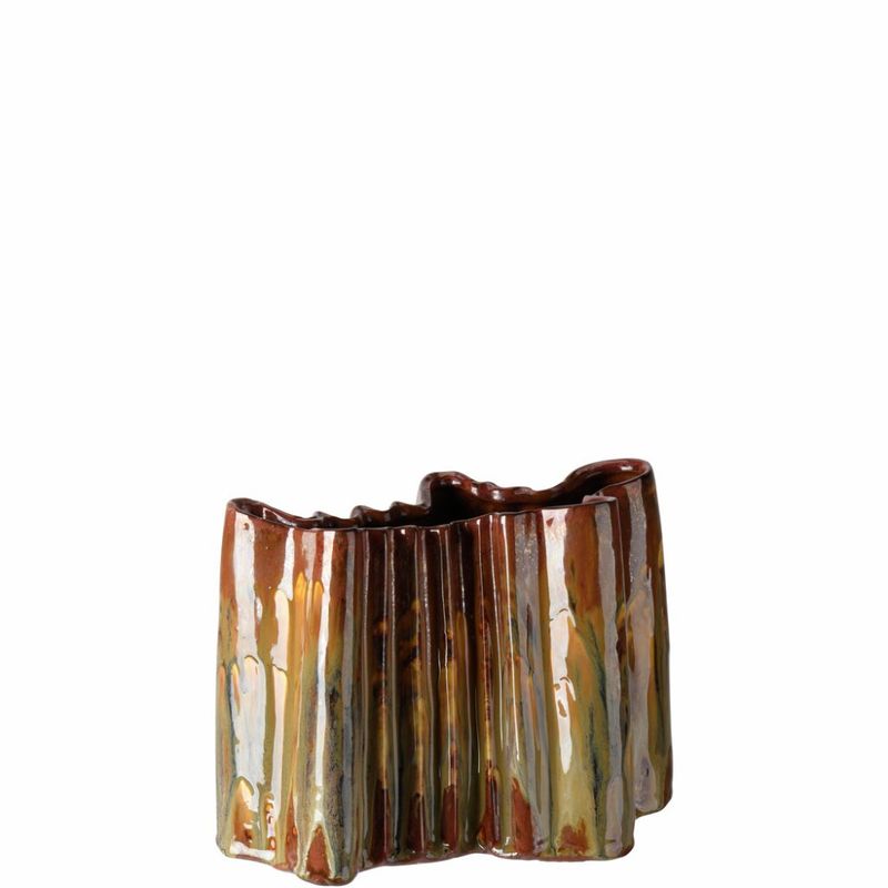 Hadi vase cognac brun