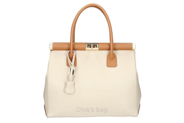 Beige Cognac Firenze Veske