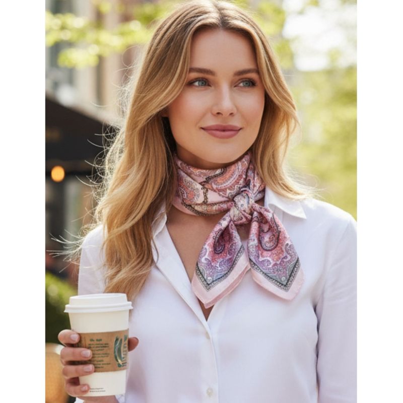 Skjerf rosa print