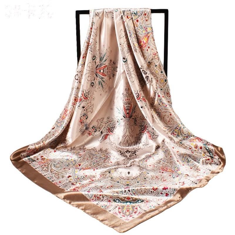 Stort skjerf taupe print