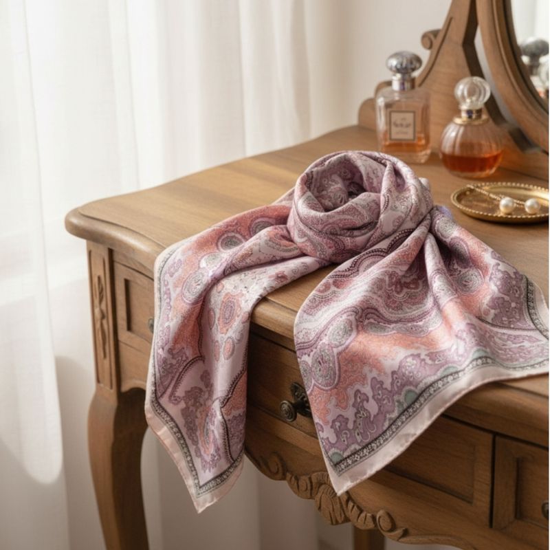 Skjerf rosa print