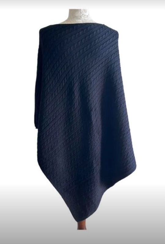 Bibba Poncho Marineblå