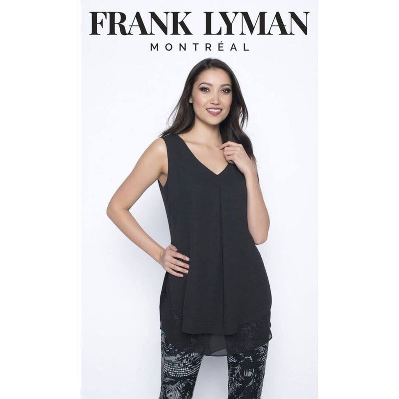 Frank Lyman sort bluse uten arm